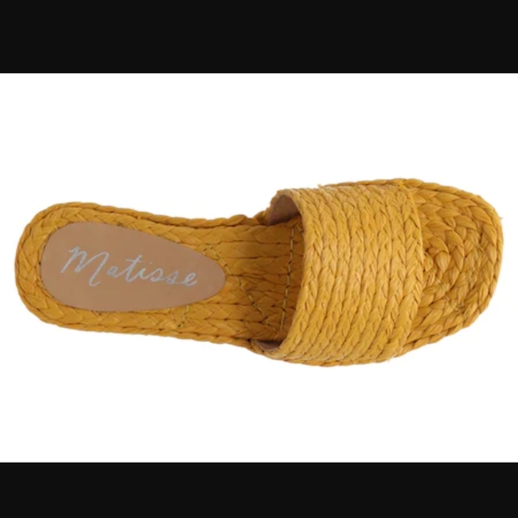 Yellow Espadrille Slide Sandals - Picture 3 of 7
